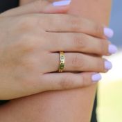 Anillo con Nombre Trenzas del Amor [Bañado en Oro de 18K]