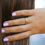Anillo con Nombre Trenzas del Amor [Bañado en Oro de 18K]