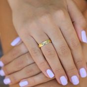 Anillo con Nombre Trenzas del Amor [Bañado en Oro de 18K]