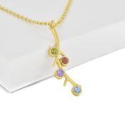 Collar Raíces de Amor Vertical [Bañado en Oro de 18K]
