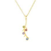 Collar Raíces de Amor Vertical [Bañado en Oro de 18K]