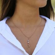 Roots of Love Necklace Vertical [Rose Gold Plated]