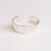 Manchette Large Inspiration Braille [Plaquée Argent]