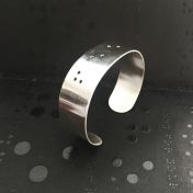 Manchette Large Inspiration Braille [Plaquée Argent]