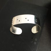 Manchette Large Inspiration Braille [Plaquée Argent]