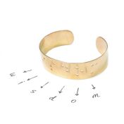 Wide Inspiration Braille Cuff - 14k Gold Plated