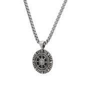 Collier Roue du Capitaine avec Coordonnées - Argent 925