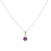 Collana Carina Sovrapposta con Pietra di Nascita [Argento 925]