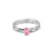 Carina Ring. Oval vertikal - Gehämmert [Sterlingsilber]