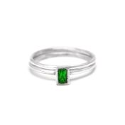 Carina Ring Baguette vertikal [Sterlingsilber]