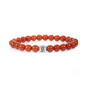 Bracelet Cornaline Classique pour Homme - Argent 925
