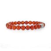 Bracelet Cornaline Classique pour Homme - Argent 925