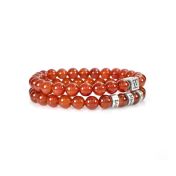 Bracelet Cornaline Classique pour Homme - Argent 925