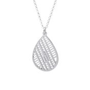 Beliebter Ort Kette mit Kartenanhänger [Silber]