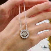 Clover of Hearts Initials Necklace [Sterling Silver]