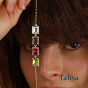 Bracelet Pierres de Naissance Cascade d'Amour Éclatante - Vermeil 18ct