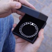 Klassisches Panzerarmband für Herren - Edelstahl