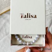 Howlite Women Name Bracelet [Sterling Silver]