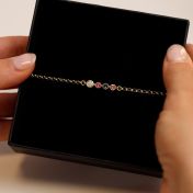 Talisa Stars Birthstone Bracelet with 0.20 ct Diamond [14 Karat Gold]