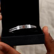 Bracelet Gravé Chaîne Tressée pour Homme