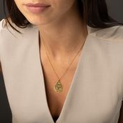 Cherished Spot Engraved Map Necklace [18K Gold Plated]
