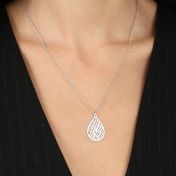 Beliebter Ort Kette mit Kartenanhänger [Silber]