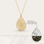 Collier Carte Endroit Chéri - Plaqué Or 18ct