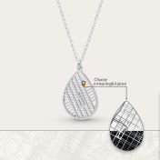 Cherished Spot Map Necklace [Silver]