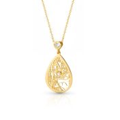 Cherished Spot Map Necklace with Heart Diamond [18K Gold Plated]