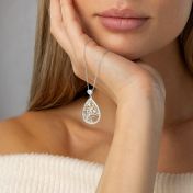 Lieblingsort Karten Halskette mit einem Herz-Diamanten [Sterlingsilber]