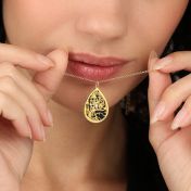 Geliebter Ort Kette mit Kartenanhänger [750er Gold Vermeil]