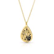 Geliebter Ort Kette mit Kartenanhänger [750er Gold Vermeil]
