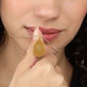 Geliebter Ort Kette mit Kartenanhänger [750er Gold Vermeil]