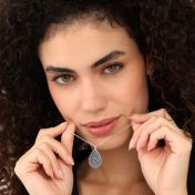 Cherished Spot Silhouette Map Necklace [14 Karat White Gold]
