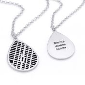 Cherished Spot Silhouette Map Necklace [14 Karat White Gold]