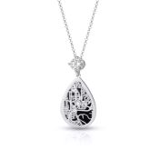 Cherished Spot Silhouette Map Necklace With 1 Ct Diamond [Sterling Silver]