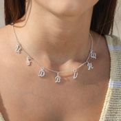 Talisa Funkelnde Initialen Kette [Sterlingsilber]