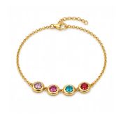 Talisa Stars Birthstone Cascade Bracelet [18K Gold Vermeil]