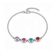 Talisa Stars Birthstone Cascade Bracelet [Silver]
