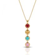 Talisa Stars Birthstone Cascade Necklace [18K Gold Vermeil]