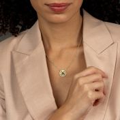 Blessed Halo Name Necklace with Nano Bible [18K Gold Plated]
