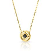 Blessed Halo Name Necklace with Nano Bible [18K Gold Plated]