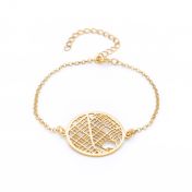 Herinneringen Cirkel Kaart Armband [18K Goud Vermeil]