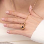 Textured Circle Necklace with Nano Bible [18K Gold Vermeil]