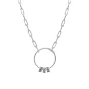 Arya Namenskette mit Ringanhänger [Sterlingsilber]