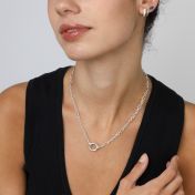 Eternity Circle Link Chain Necklace [Sterling Silver]