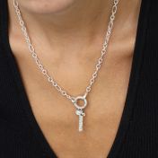 Eternity Circle Link Chain Necklace [Sterling Silver]