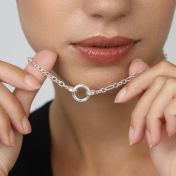 Eternity Circle Link Chain Necklace [Sterling Silver]