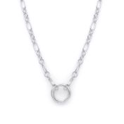 Eternity Circle Link Chain Necklace [Sterling Silver]