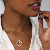 Kreislauf des Lebens Diamant-Namenskette [Sterling Silver]